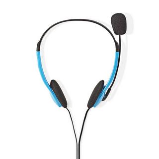 Nedis  PC -Headset | On-Ear | Stereo | 2x 3,5 mm | Faltbares Mikrofon | Blau 