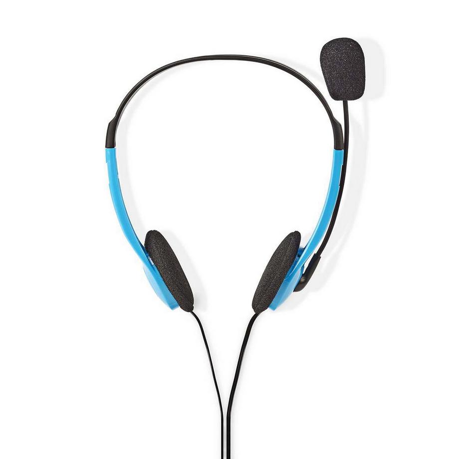 Nedis  PC -Headset | On-Ear | Stereo | 2x 3,5 mm | Faltbares Mikrofon | Blau 