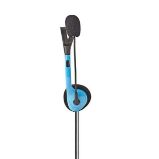 Nedis  PC -Headset | On-Ear | Stereo | 2x 3,5 mm | Faltbares Mikrofon | Blau 