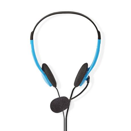 Nedis  PC -Headset | On-Ear | Stereo | 2x 3,5 mm | Faltbares Mikrofon | Blau 