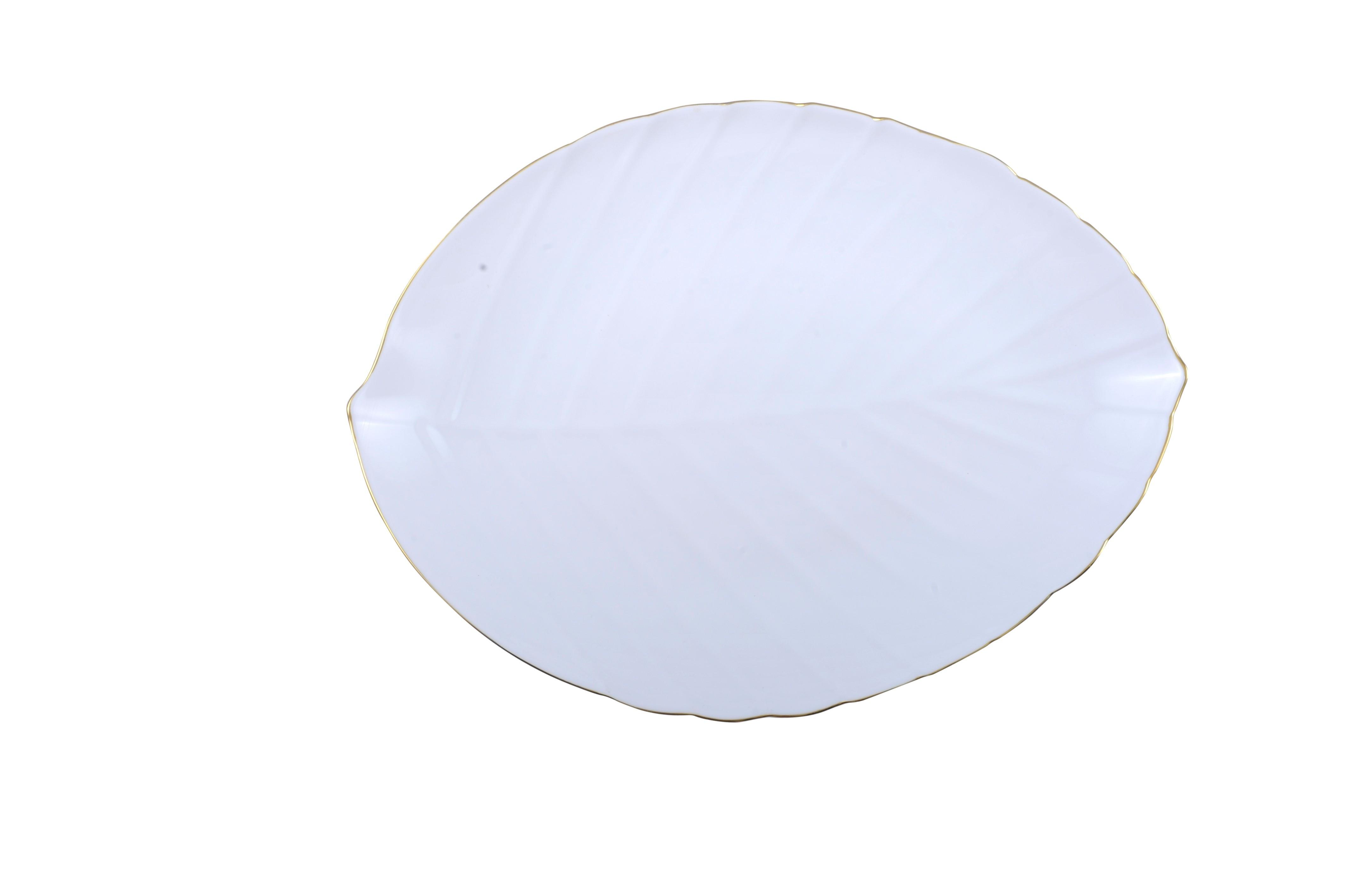 Aulica ASSIETTE PLATE FEUILLE BLANCHE PAR BOITE DE - 6  