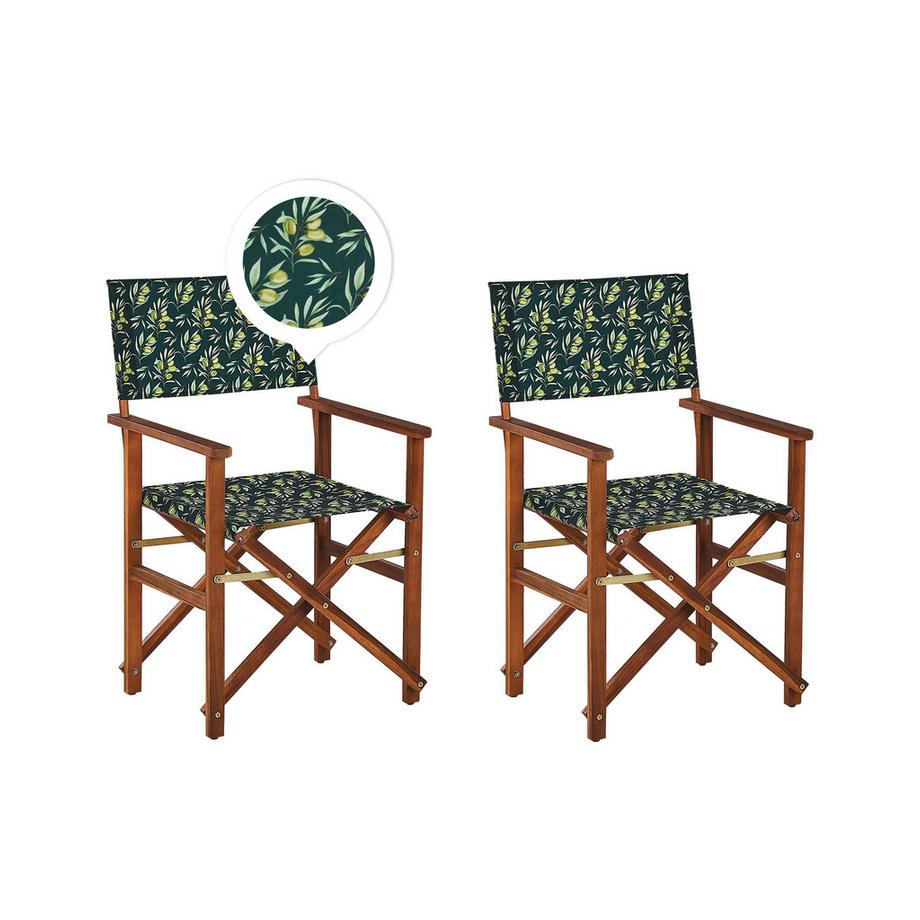 Lot de 2 chaises de jardin en Tissu  CINE