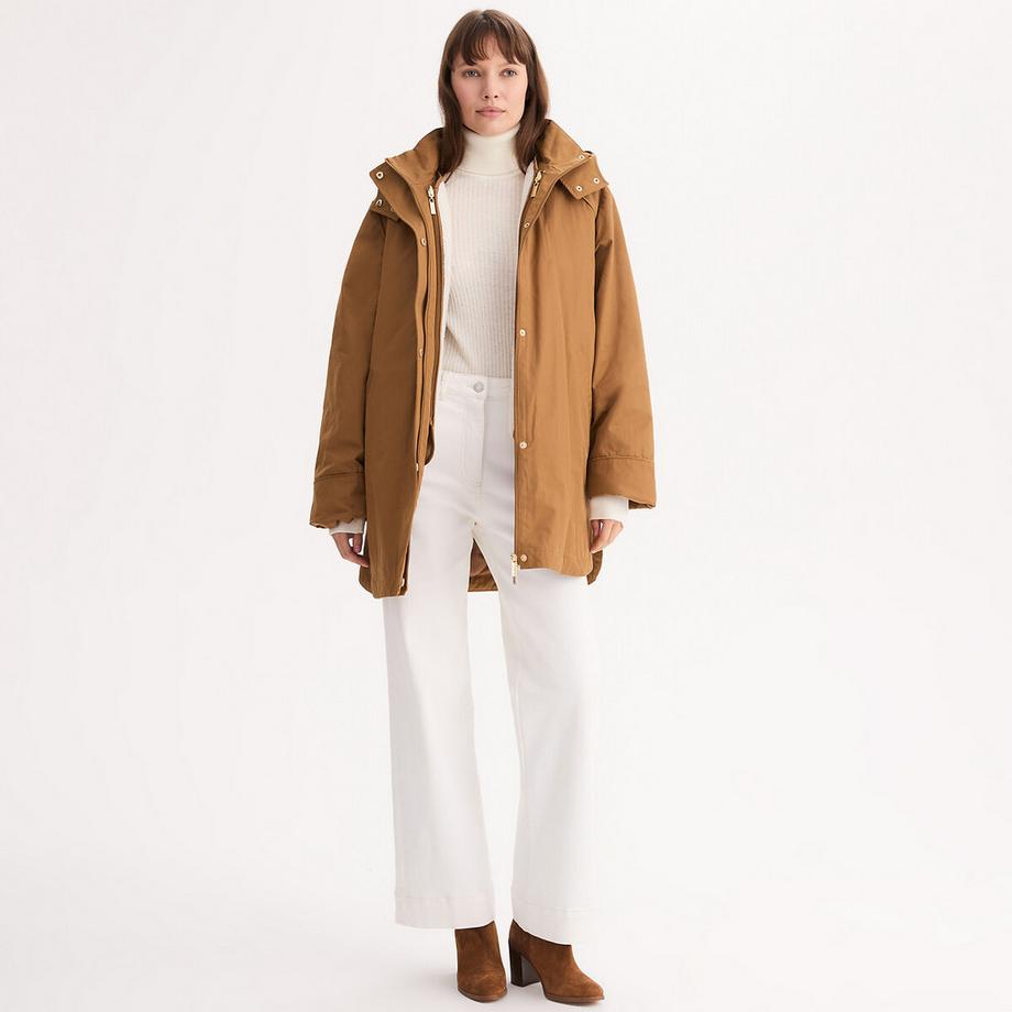 Mittellanger 4-in-1-Parka mit abnehmbarer Weste