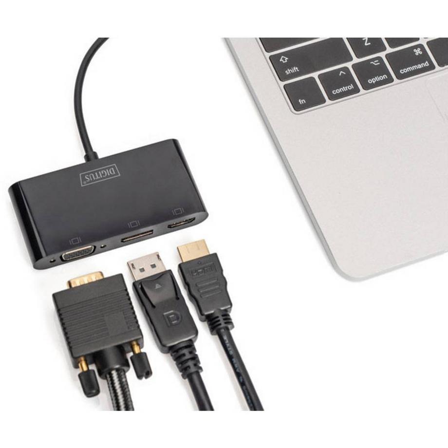 Digitus  Digitus Adaptateur graphique USB-C adaptateur port/HDMI/VGA pour écran triple 