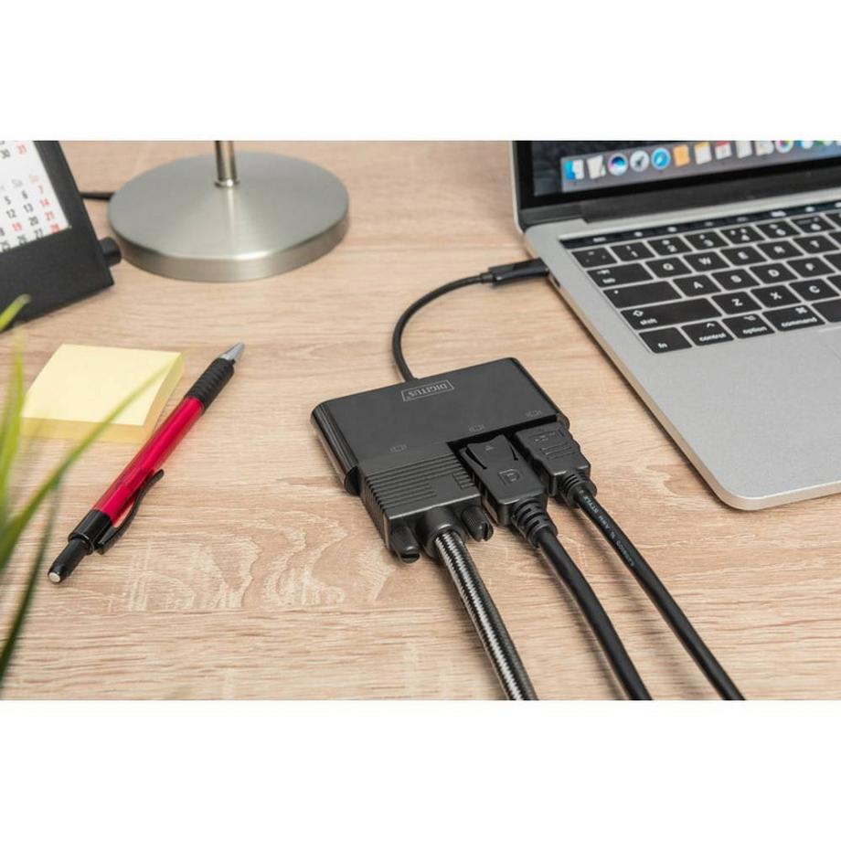 Digitus  Digitus Adaptateur graphique USB-C adaptateur port/HDMI/VGA pour écran triple 