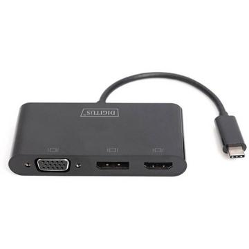 Digitus USB-C Grafik-Adapter, Triple Display PortHDMIVGA Adapter