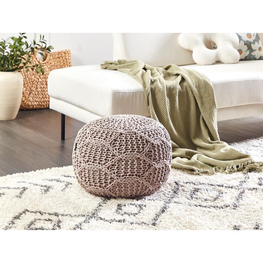 Beliani Pouf en Coton Boho TRIMAN  