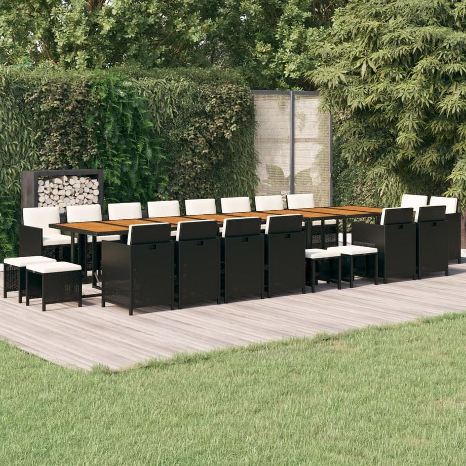 VidaXL Ensemble de salle à manger de jardin rotin synthétique  
