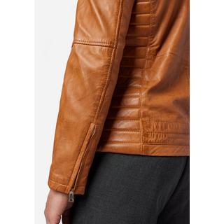 RICANO  Blouson en cuir pour homme Cooper - style motard avec col montant 