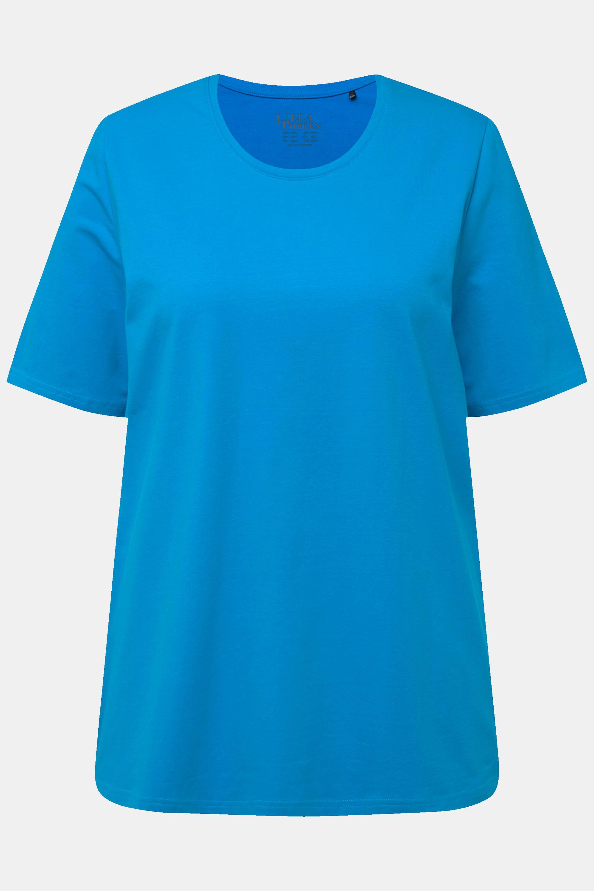 Ulla Popken  T-Shirt, A-Linie, Rundhalsausschnitt, Halbarm 