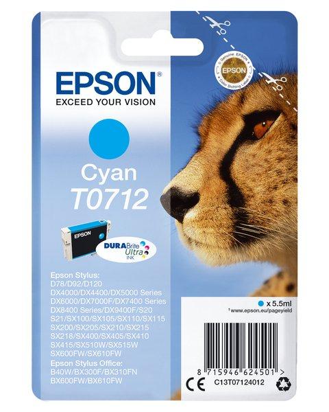 EPSON  Singlepack Cyan T0712 DURABrite Ultra Ink 