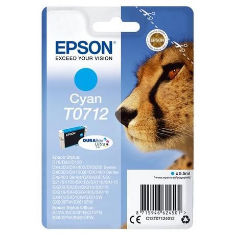 EPSON  Singlepack Cyan T0712 DURABrite Ultra Ink 