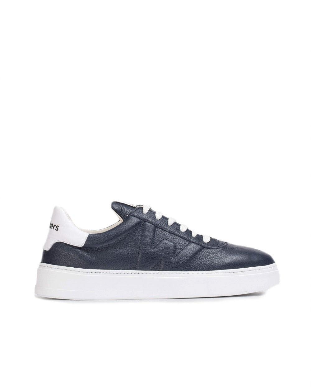 Image of Oliver - Leder Sneaker Herren Blau 41