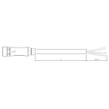 Sensor-/Aktor-Steckverbinder, konfektioniert M12 Buchse, gerade 5.00 m Polzahl: 5 1 St.