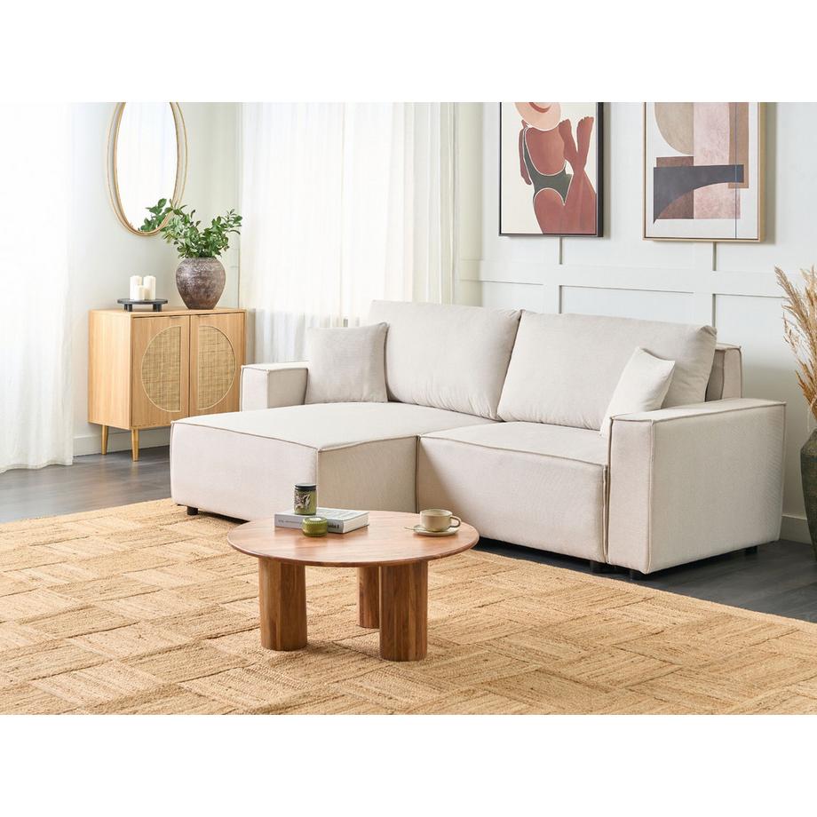 Beliani Canapé d'angle en Tissu  KARILA  