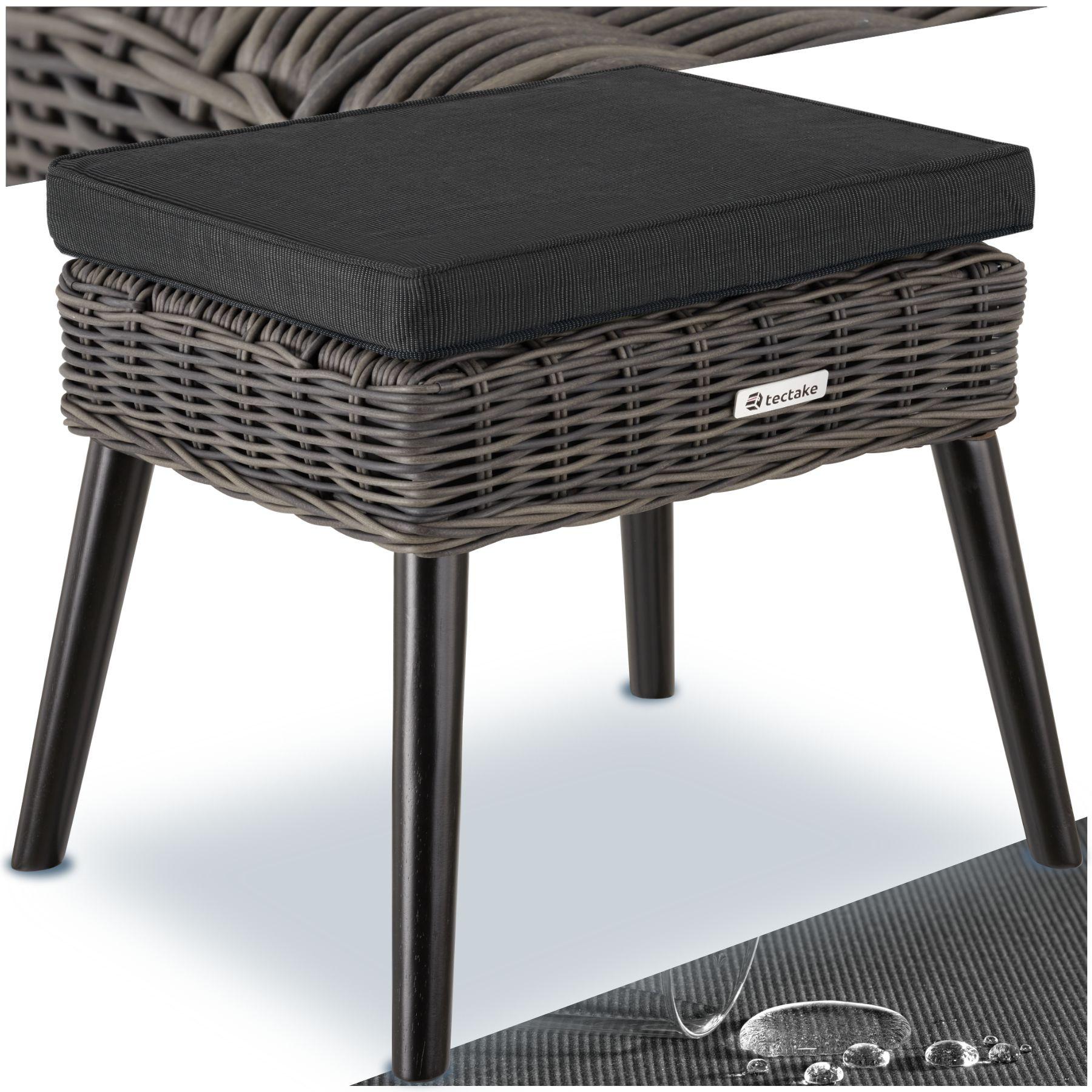 Image of Rattan Fussbank Vibo 150kg Unisex Grau ONE SIZE
