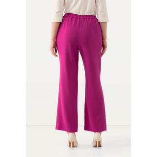 Ulla Popken  Pantalon de tailleur à jambe droite et large. Taille élastique 