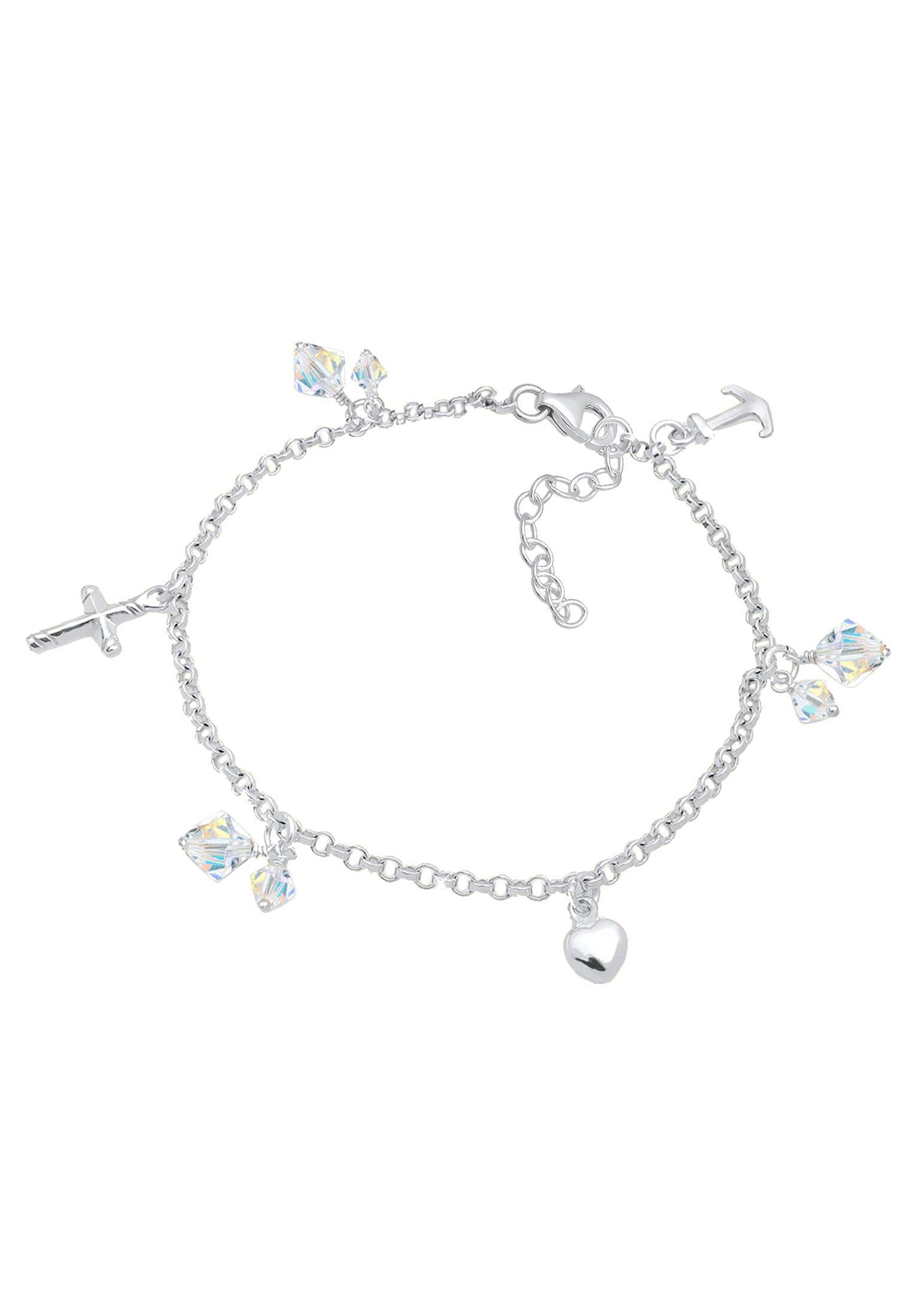 Elli  Armband Kreuz Herz Anker Kristalle 