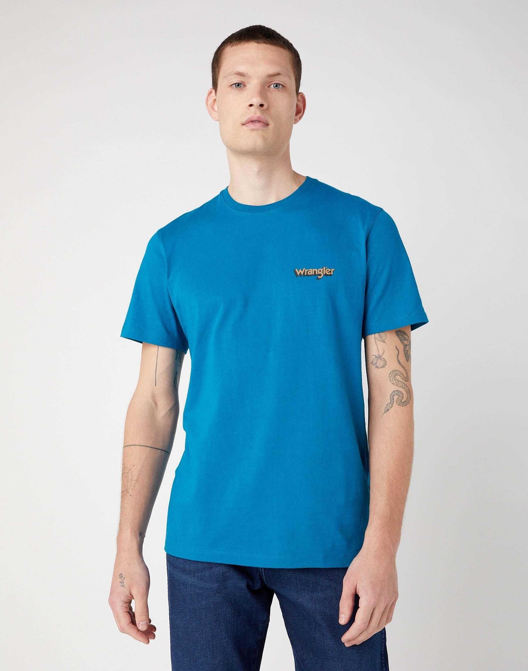 Image of T-shirts Graphic Logo Tee Herren Blau M