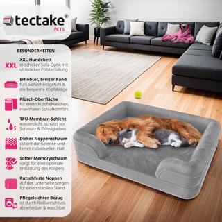 Tectake  Panier pour chien orthopédique Kimba avec bordure haute 