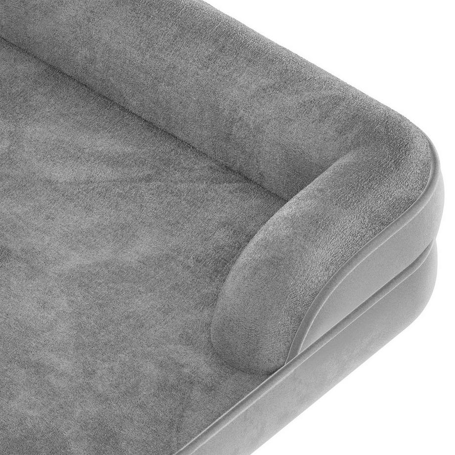 Tectake  Lettino per cani ortopedico Kimba con rivestimento in peluche rimovibile ed impermeabile 