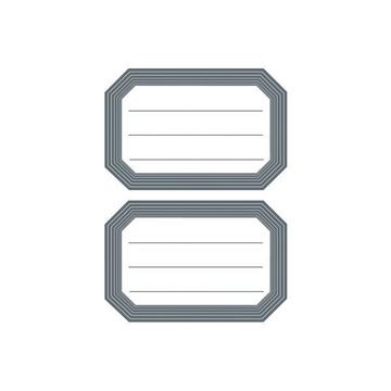 HERMA Heftschilder 55×82mm 5719 Rand grau, liniert 12 Stück