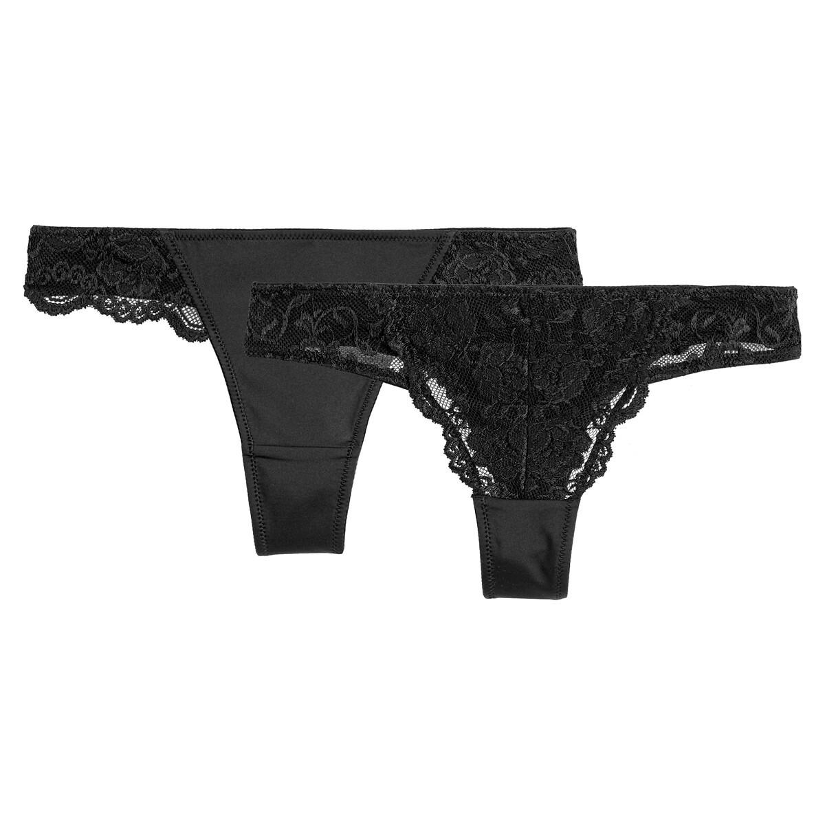 Image of 2er-pack Tangas Anthea Unisex Schwarz 36