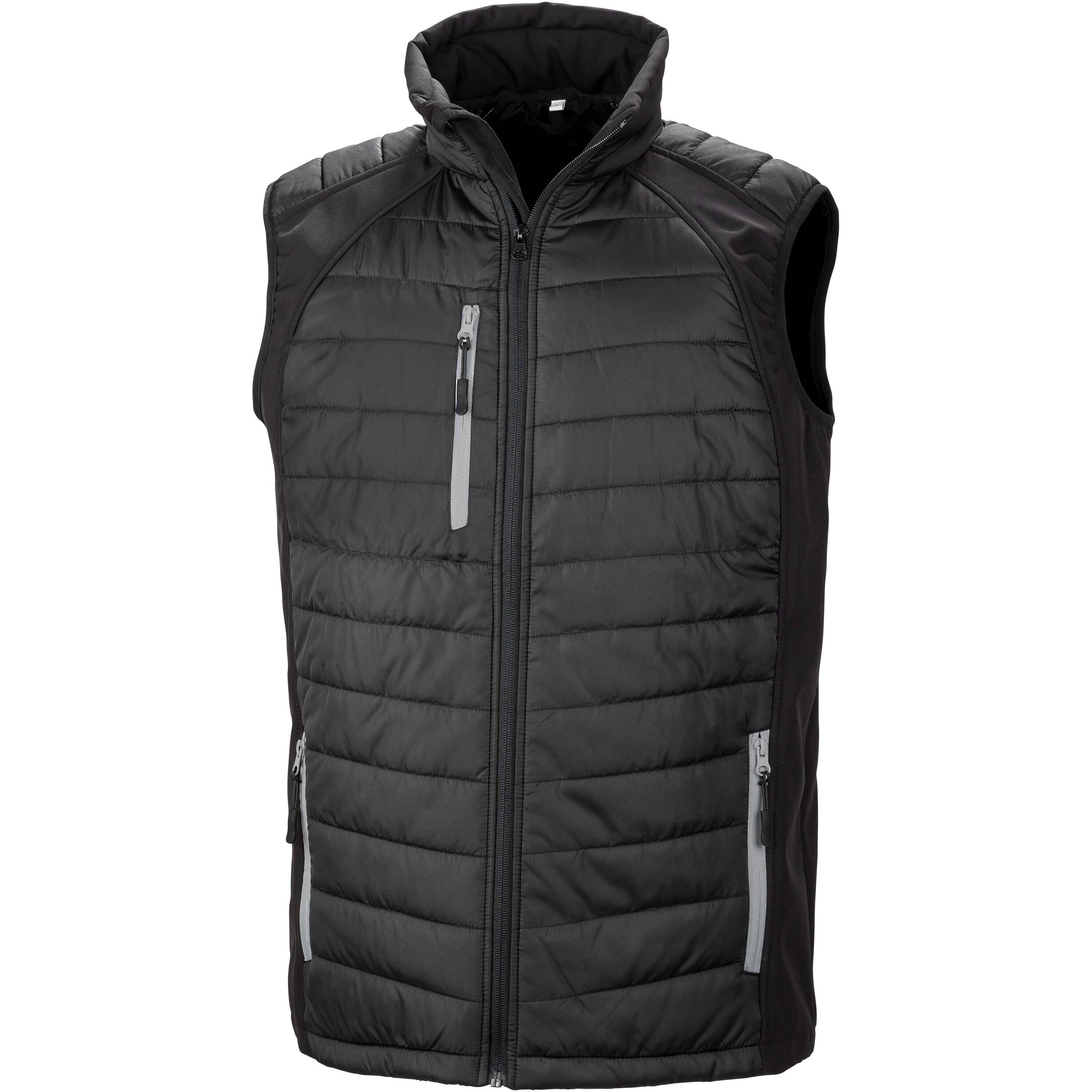 Result  gilet softshell rembourré black compass 