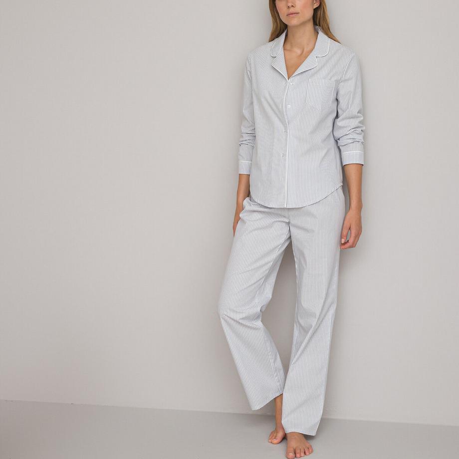 La Redoute Collections Gestreifter Popeline Pyjama  