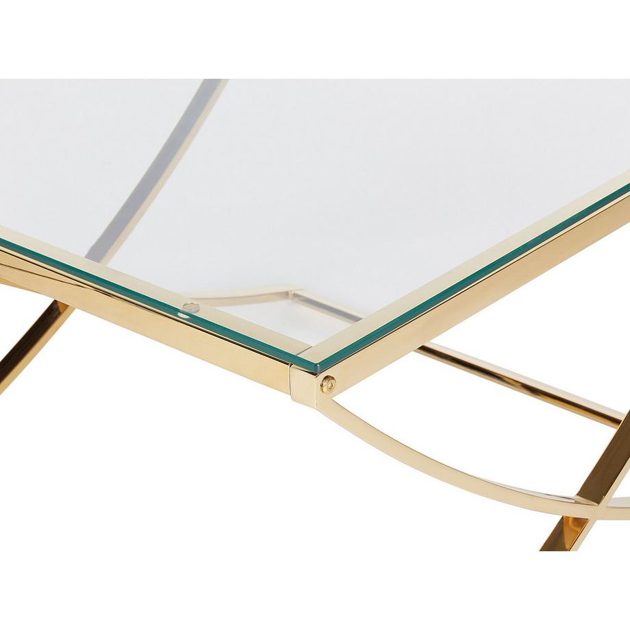 Beliani Table basse en Acier inox Glamour RINGGOLD  