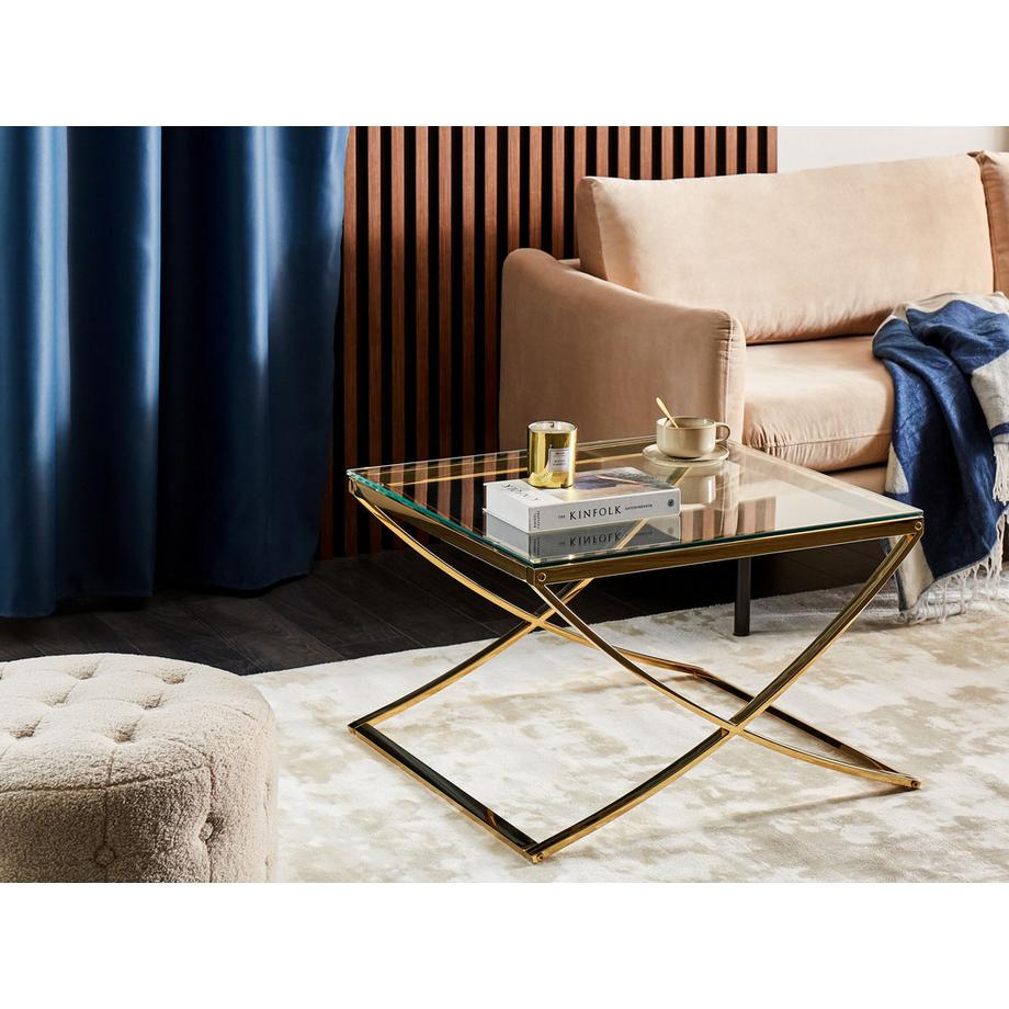 Beliani Table basse en Acier inox Glamour RINGGOLD  