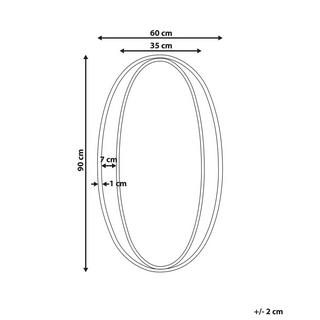 Beliani Wandspiegel aus Stahl Glamourös BESSON  