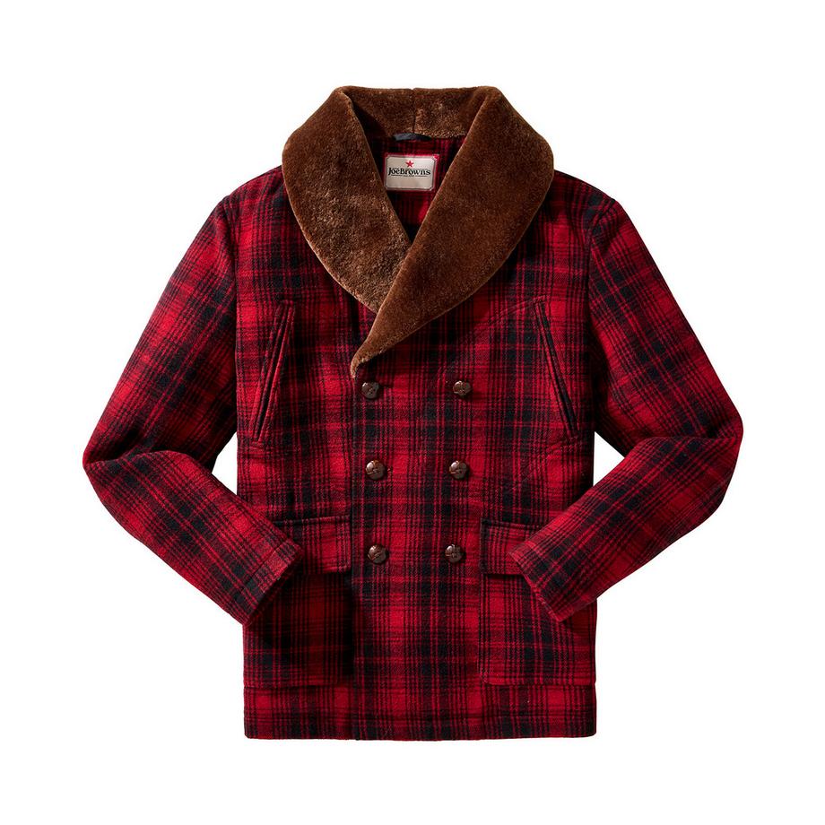 Joe Browns Cappotto a Quadri Collo in Pelliccia Sintetica Multicolore  