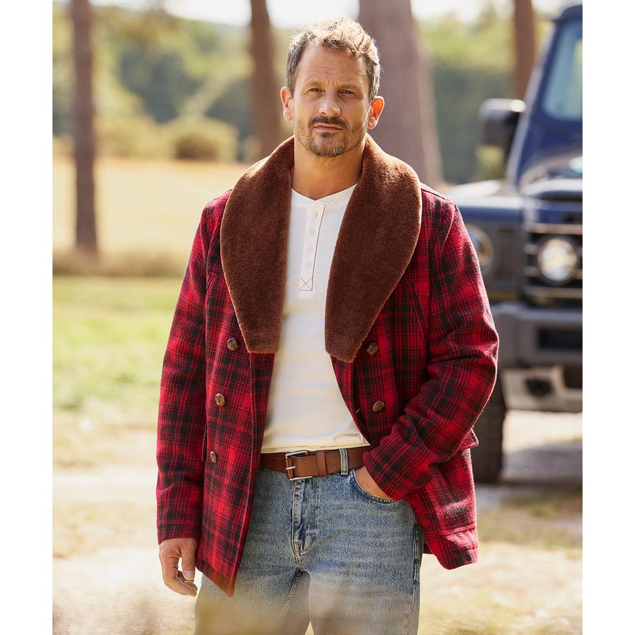 Joe Browns Cappotto a Quadri Collo in Pelliccia Sintetica Multicolore  