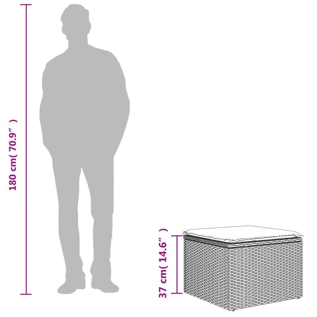 VidaXL  Gartenhocker poly-rattan 