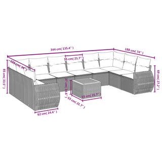 VidaXL Garten sofagarnitur poly-rattan  