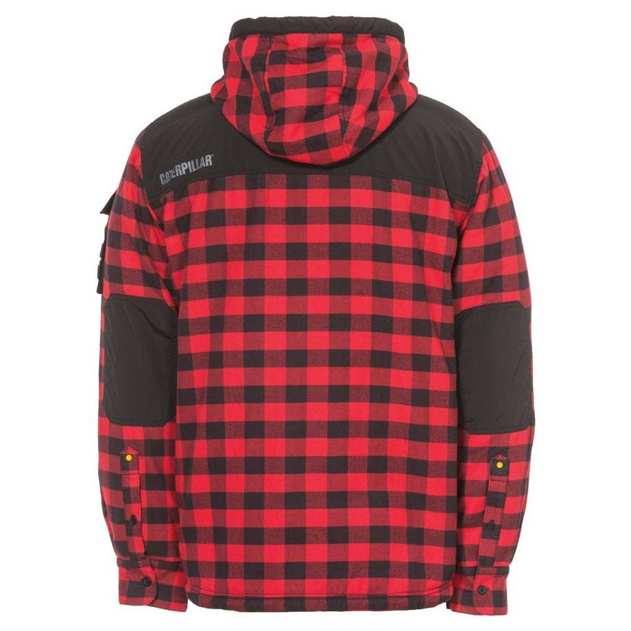 Caterpillar Sequoia Karierte Fleecejacke  