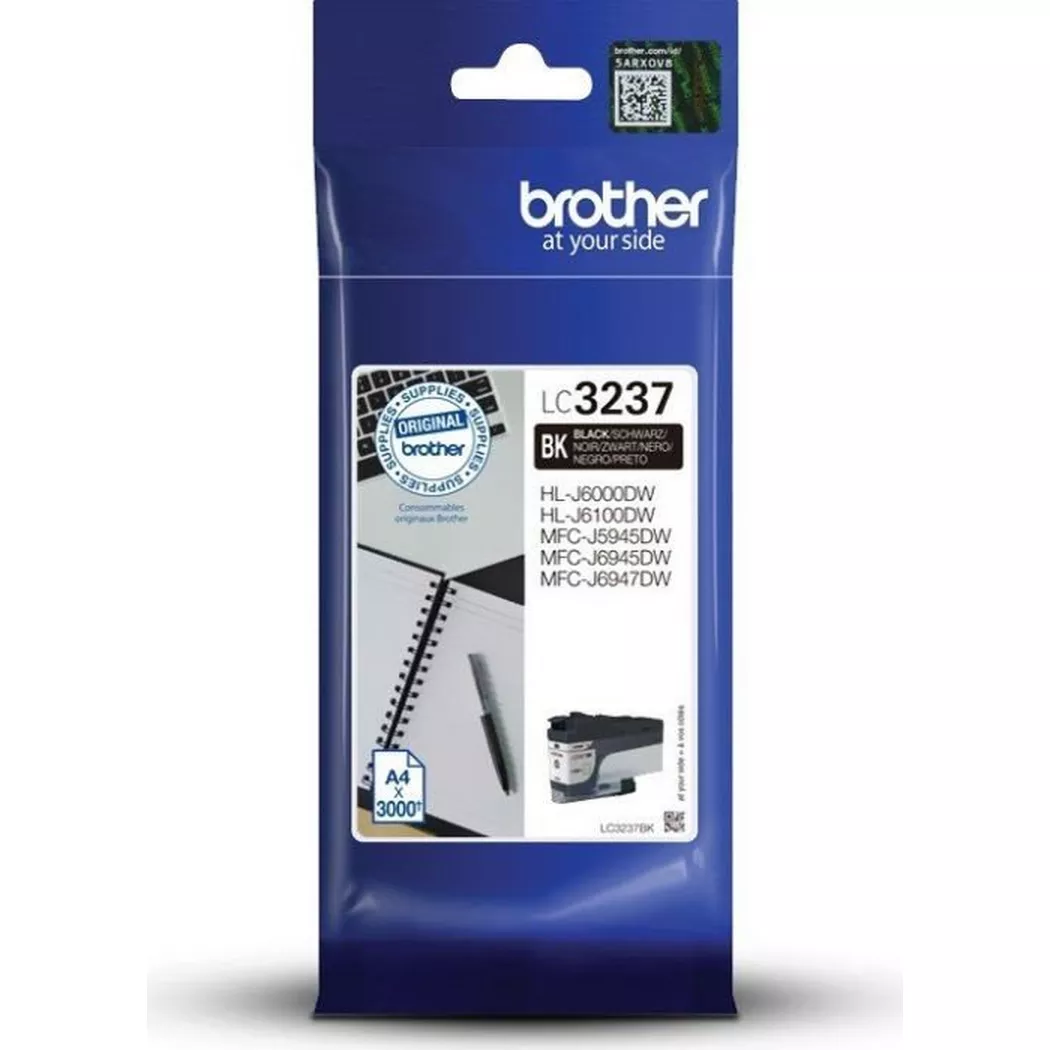 Brother – Tintenpatrone schwarz LC-3237BK MFC-J5945DW 3000 Seiten, One Size