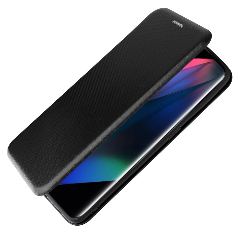 Cover-Discount  Oppo Find Custodia X3 Pro - Custodia Flip Carbon Look 