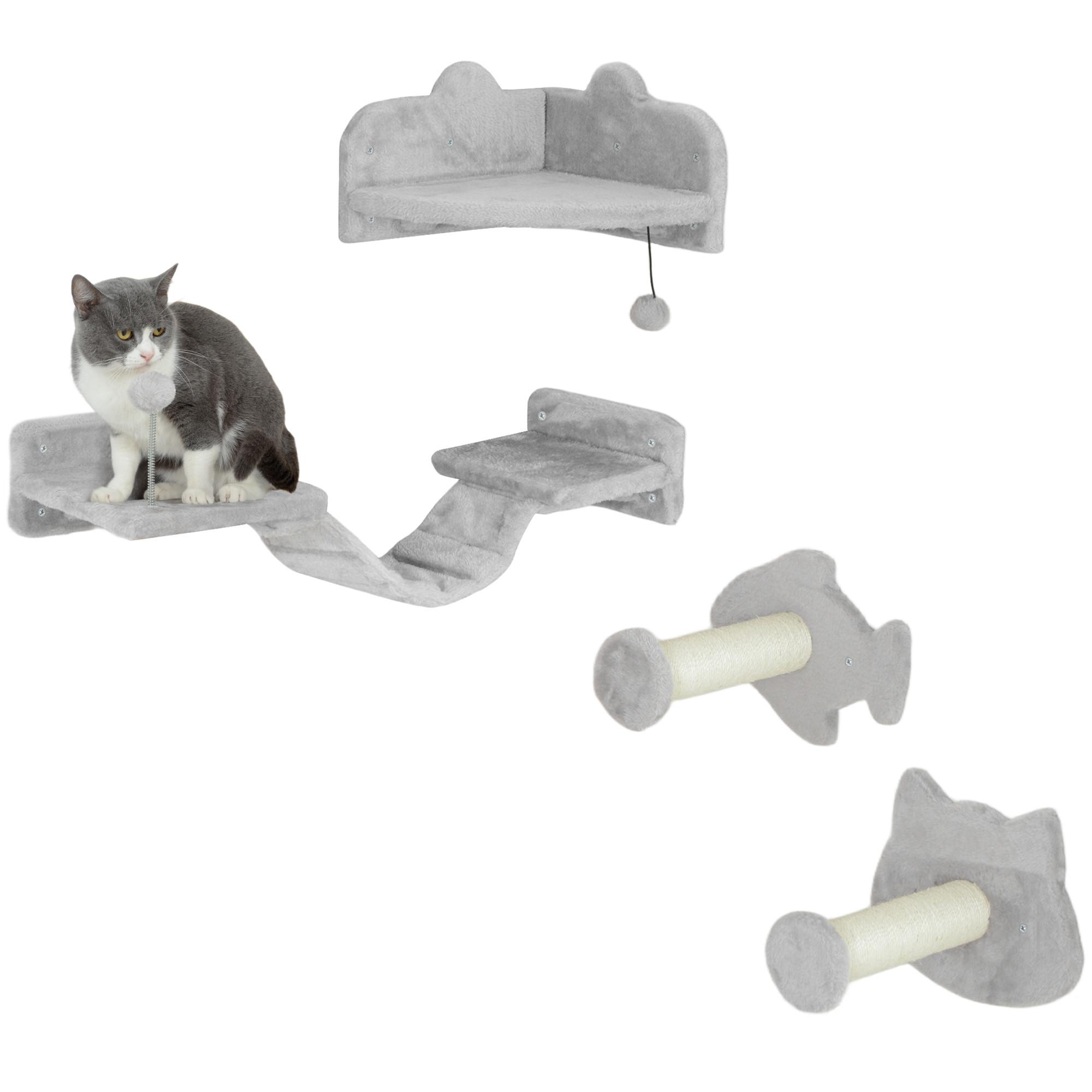 PawHut  Katzen Kletterwand Set 