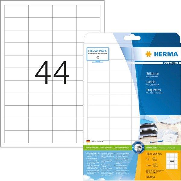 Image of HERMA HERMA Etiketten Premium 48,3×25,4mm 5051 weiss 1100 Stück - ONE SIZE