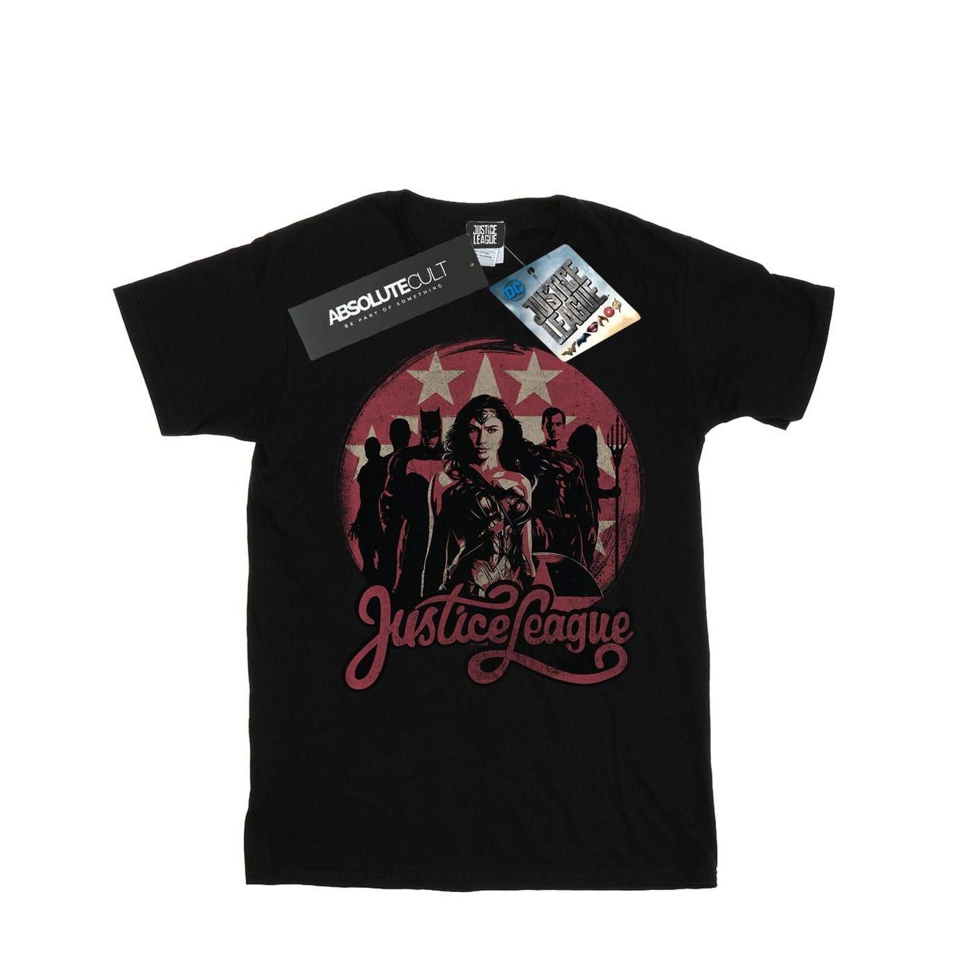 Image of Justice League Movie Group Pose Tshirt Damen Schwarz XL