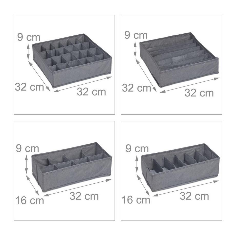 B2X Unterwäscheaufbewahrung 4er Set  