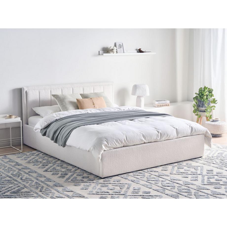 Beliani Letto contenitore en Bouclé  MONTLAUR  