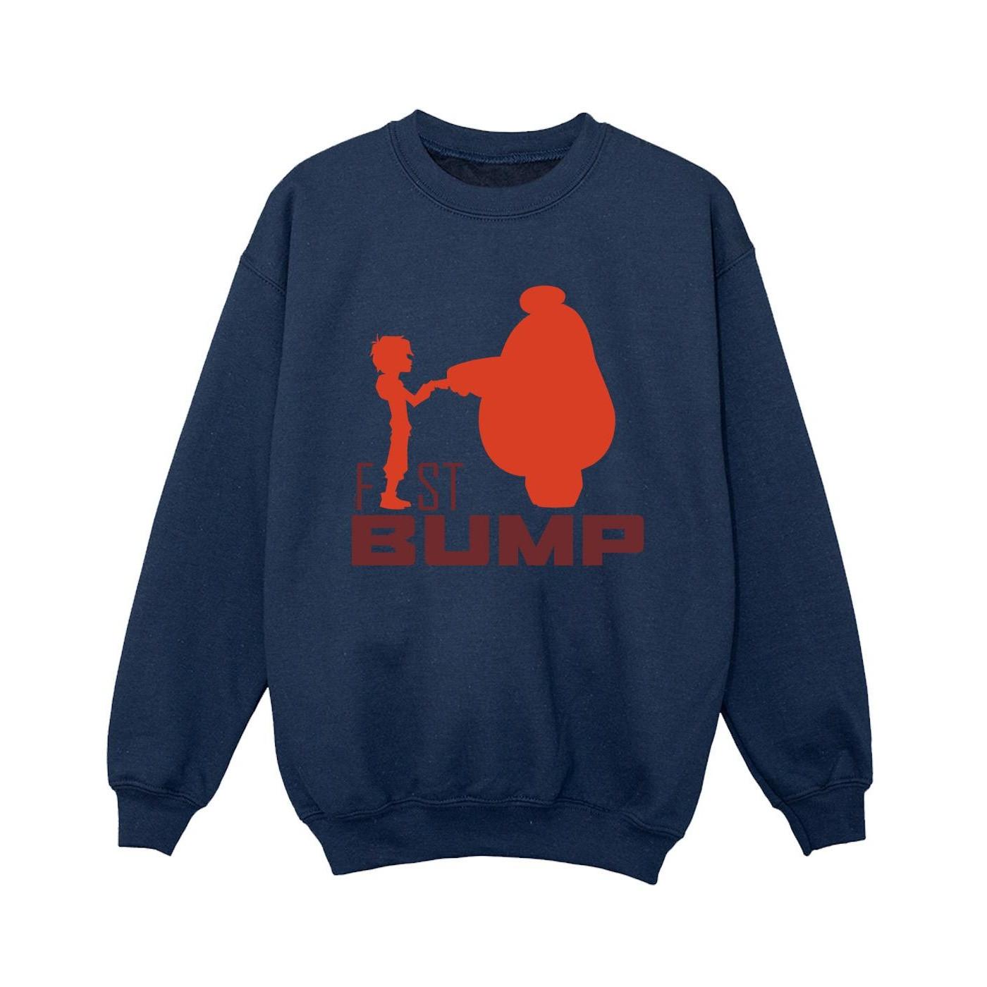 Image of Big Hero 6 Baymax Fist Bump Cutout Sweatshirt Unisex Marine 140/146