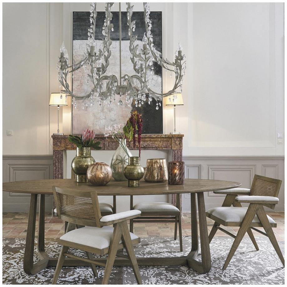Blanc d'Ivoire Pied de lampe Elisabeth  