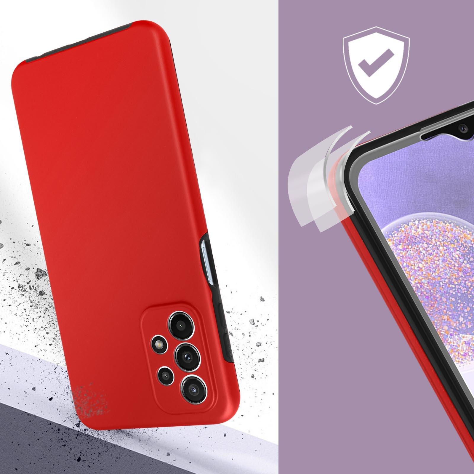 Avizar  Coque intégrale Samsung A23 5G Rouge 