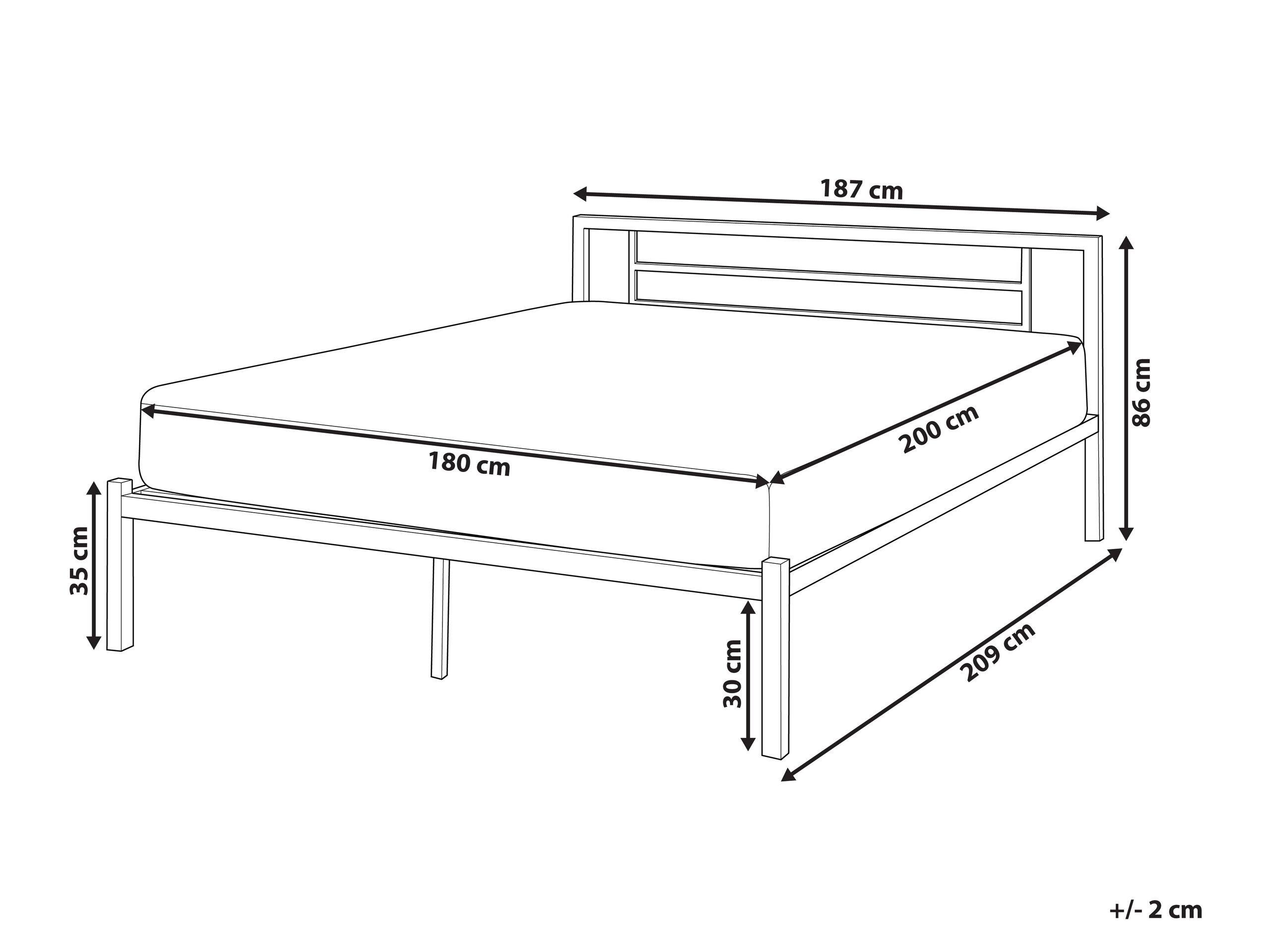 Beliani Bett mit Lattenrost aus Stahl Modern CUSSET  