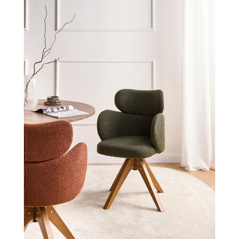 Beliani Chaise de salle à manger en Bouclé  MARCY  