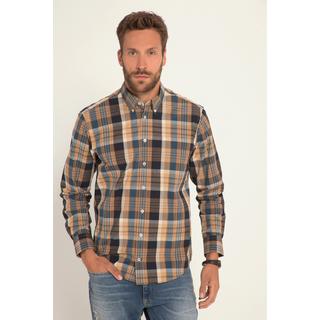 JP1880  Camicia a quadri dalla vestibilità moderna con maniche lunghe e colletto button-down 